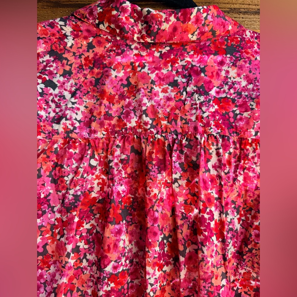 J.‎ Jill Vibrant Floral Blouse - Pink and Red - Picture 7 of 7